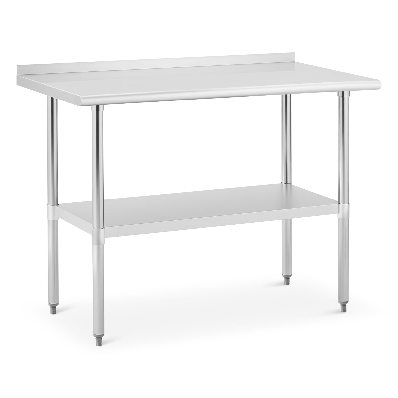Commercial Kitchen Backsplash - Stainless Steel Work Table with Backsplash,