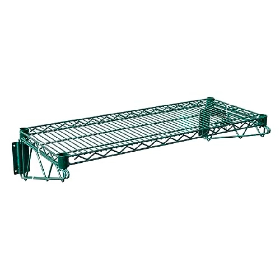 Commercial Kitchen Services - 48x14 Epoxy-Coated Green Wire Wall Shelf