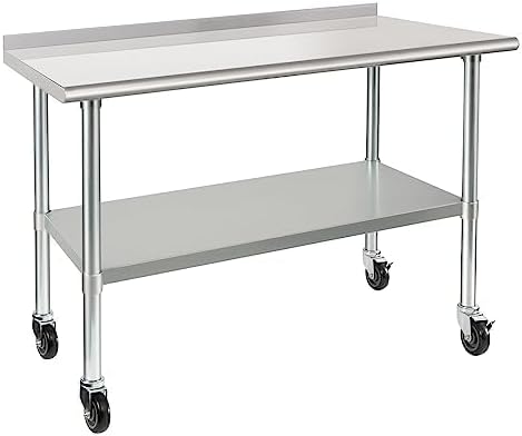 Commercial Kitchen Backsplash - 24 x 48 Inch Heavy‑Duty Stainless