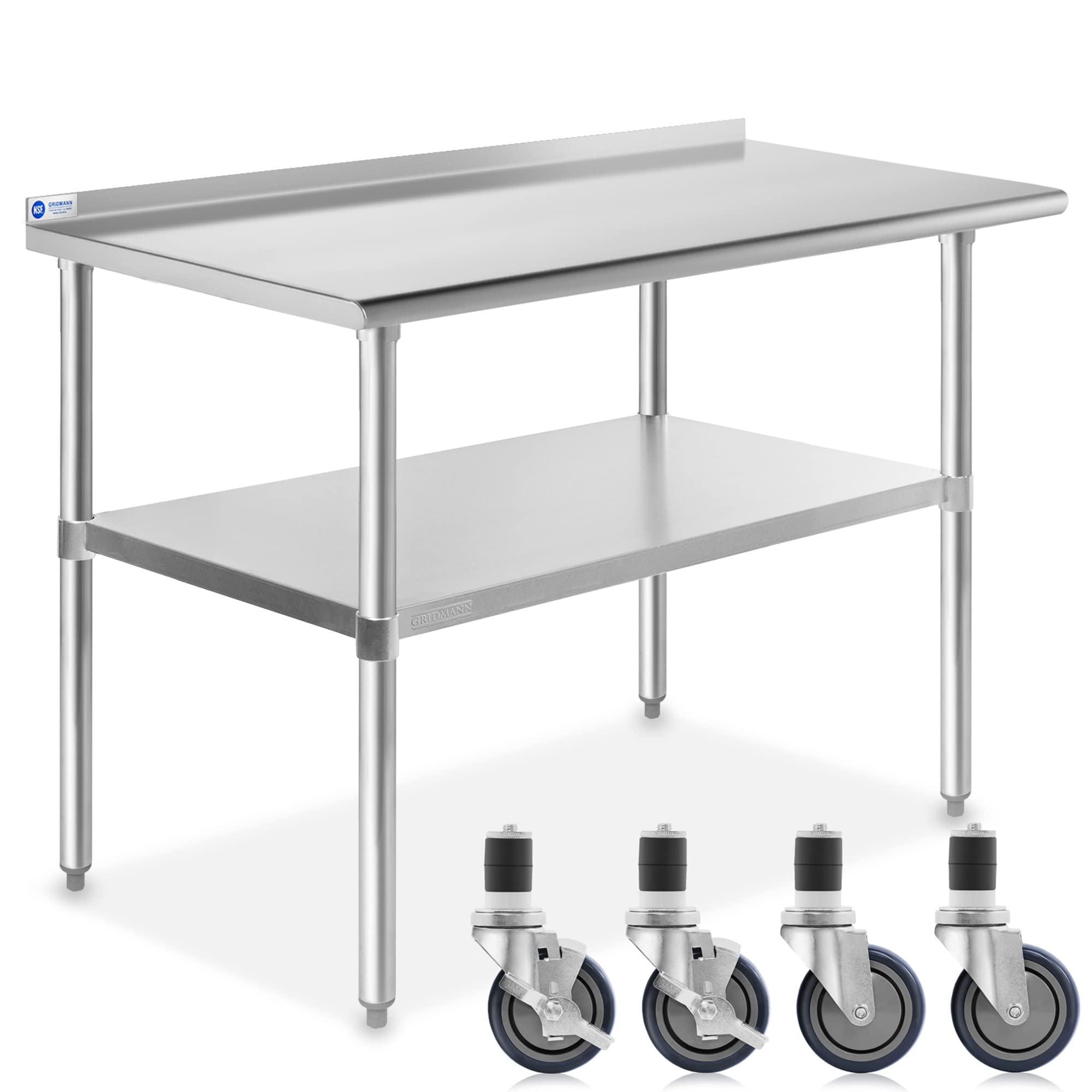 Commercial Kitchen Backsplash - Stainless Steel Table 48 in. x