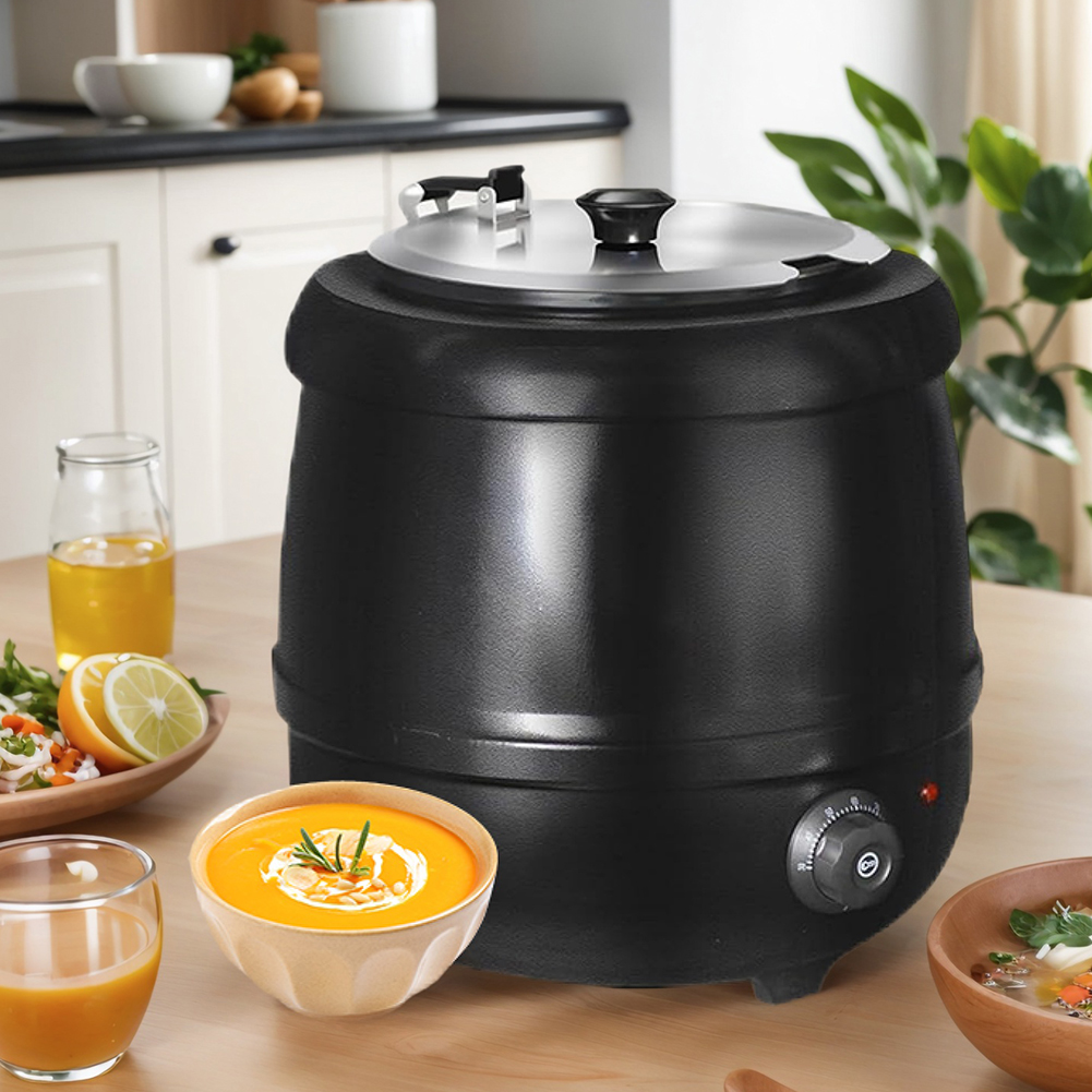 Soup Kettle Warmer - 10L Soup Kettle with Lid Hinged