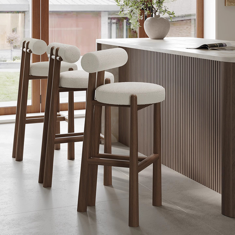 Modern Wood Backrest Bar Chair - Commercial Kitchen Interior review and price