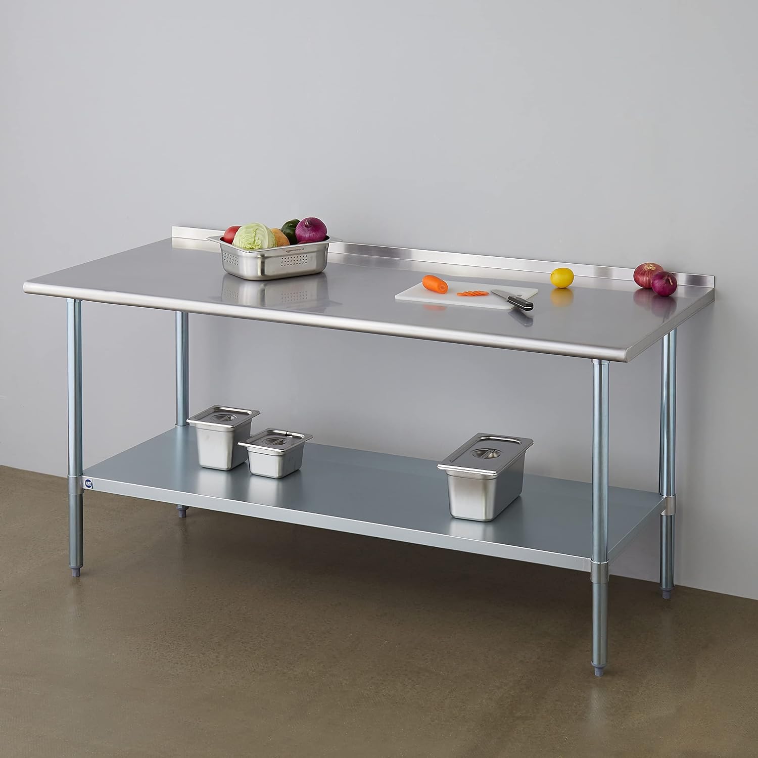 Stainless Steel Table for Prep - Commercial Kitchen Backsplash review and price