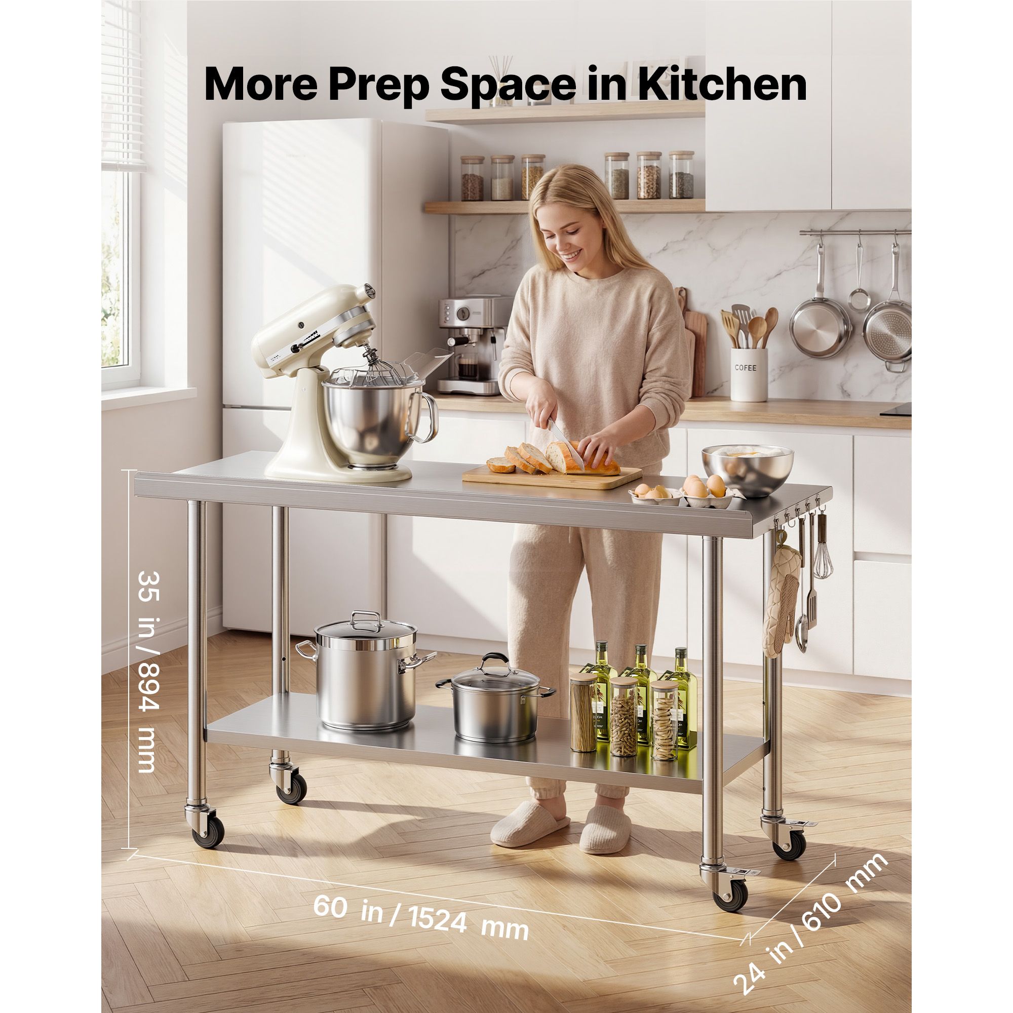 Stainless Steel Work Table, 24 - Commercial Kitchen Backsplash review and price
