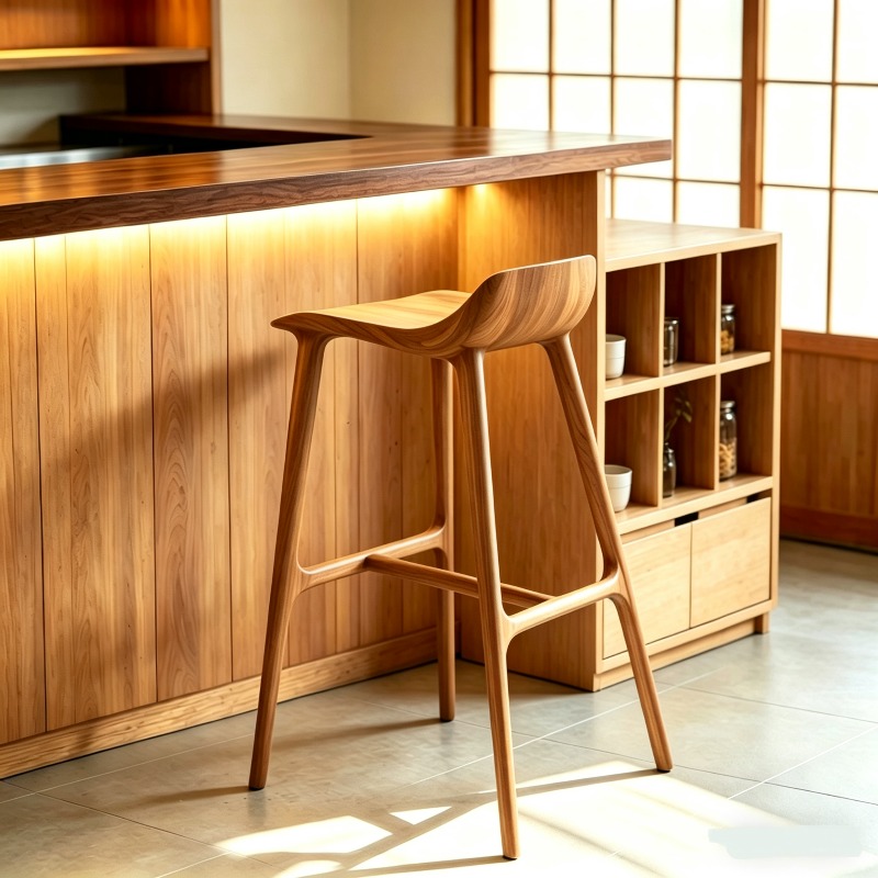 Wooden Save Space Bar Stools S - Commercial Kitchen Interior review and price