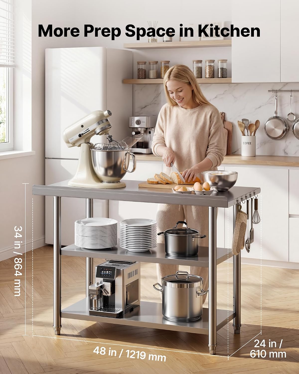 Stainless Steel Work Table, 24 - Commercial Kitchen Backsplash review and price
